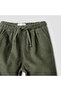 Solid Corduroy Cargo Joggers with Pockets - 3