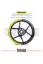 Motorcycle Wheel Rim Plating Half High Quality Foil 1 Pack Neon Yellow Color for 1 Motorcycle