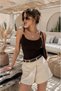 Women's Brown Accessory Detailed Body-Hugging Special Design Rope Strap Blouse - 6