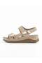 Women's Lightweight Adjustable Sandals Daily Comfortable Anatomical Sole Summer Comfort Light Brown Faux Leather - 2