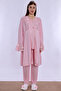 Maternity Pajama Set with Nursing Features and Robe Effortt - Pink - 3