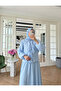 Women's Thin Modal Fabric Ruffle Detailed Lined Hijab Skirt Two-Piece Set - 2