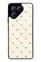 Tecno Pova 7 Beige Coquette Pattern Design Glossy Phone Case