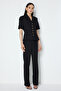 High Waist Cotton Wide Leg Pants - 2