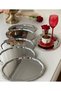 20*25 Cm Stainless Steel Oval Wavy Model 6-Piece Service and Presentation Tray 20*25 Cm - 3