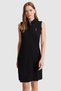 Women's Black Polo Collar Knitted Dress 50323571-Vr046 - 4