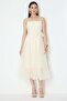 Belted Rope Strap Maxi Dress - 2