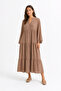 Mink Color Layered Casual Dress 32437