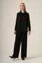 Women's Scarf Collar Tassel Detailed Double Suit Set Black 31335 - 2