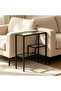 FFD Modern 3-Tier Glass Console Table - Black Metal Frame Tempered Glass, Pre-Assembled Entryway Side Table - 6