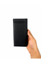 Men's Genuine Leather Black Long Wallet with Phone Compartment and Card Holder - 8