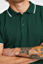 Men's Casual Short Sleeve Slim Fit Khaki Polo Collar T-Shirt - 5