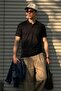 Men's Classic Slim Fit Black Polo Neck T-Shirt - 3