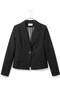 Women's double-breasted collar pocket short jacket black