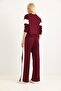 Modal Fabric Stripe Detailed Tracksuit Set Claret Red - 4