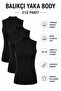 Women's Half Turtleneck Bodysuit 3-Pack Sleeveless Stretchy Lycra Basic Daily Bodysuit
