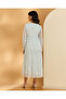 Women Blue Striped Tiered Maxi Dress - 3