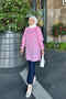 Pink Tunic with Elastic Sleeves and Ruffled Collar - 3