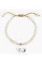 Tiara Women's Bracelet, 18K Gold, Beaded Bracelet, with Shell Stone & Shell, Handmade Adjustable Jewelry - 2