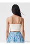 Özmarka New Season Square Collar Rope Strap Women's Crop Top - 4
