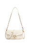 Women's Cream Long Strap Quilted Mini Crossbody Bag 26Pbd2486Kp