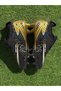 Children's Turf Soccer Shoes Black--Gold High-Top Grass Field (with Spikes)