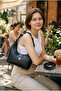 Madrid Scarf Detailed Hobo Baguette Bag Adjustable Chain Shoulder and Hand Bag - 2