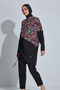 Sports Lycra Full Covered Hijab Swimsuit 6494 Black13 - 3