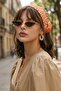Bohemian Patterned Orange-Cream Bandana Scarf 50X50 - 2