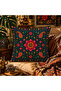 Colorful Bohemian Ethnic Floral Patterned 4-Piece Throw Pillow Cover 43X43 cm Double-Sided Digital Printing - 3