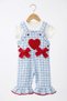 Baby girl heart print gingham romper and bodysuit t-shirt set, 2-piece summer outfit, 3-18 months - 3