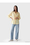 Yellow Striped Oversize Dobby Women's Shirt - 3