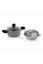 Granite Deep Pot 26 cm and Altabi Pasta Strainer 22 cm Steel