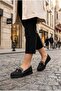 35300 Comfortable Flexible Bow Stone Detailed Women's Ballerinas - 2