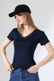 Women's V-Neck Collar Lace Short Sleeve Badi 22268 - 3