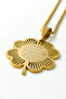 Gold Color Evil Eye Verse & Ottoman Monogram Clover Design Thick Doc Chain Stainless Steel Necklace - 5