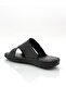 Genuine Real Leather Men's Slippers Lightweight Slippers Leather G Black - 5