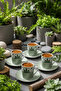 Emsan Seren 6-Person Porcelain Coffee Cup Set |   Stylish Turkish Coffee Presentation Set 90 ml - 2