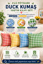 Set of 4 Colorful Gingham Cushion Covers 43X43 cm – Liquid-Proof and Stain-Resistant Fabric - 4