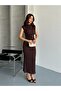 Women's Drape Detail Zero Sleeve Maxi Dress