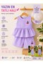 Girl's Colorful, Cherry Embroidered, Gingham Shorts Set, Summer Combination with Gift Hat - 2