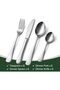 SKY-TOUCH 24-Pieces Silverware Set, Stainless Steel Flatware Tableware Set for 6, Flatware Silverware Set with Knife Fork Spoon, Elegant Tableware for Home Daily Use, Dishwasher Safe - 2