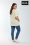 Süperlife Women's Large Size Handwritten California Printed 3Xl-6Xl Crew Neck T-Shirt Spr25Btsk510-7 - 2