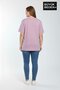 Süperlife Women's Large Size Brooklyn 1970 Printed 3Xl-6Xl Crew Neck T-Shirt Spr25Btsk510-3 - 3