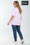 Süperlife Women's Large Size Handwritten California Printed 3Xl-6Xl Crew Neck T-Shirt Spr25Btsk510-7 - 2