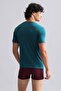 Egyptian Modal by Tencel Hercules Slim Fit V-Neck Undershirt / T-Shirt Fit Green - 3