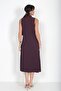 Women's Double Breasted Collar Lined Double Slit Button Detailed Midi Crepe Dress - 4