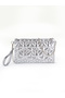 Women's Star Embroidered Chain Strap Portfolio & Clutch Bag - 2