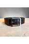 100% Genuine Leather Men's Belt with Stitching Detail - Black Classic Sports Premium Belt