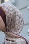 Clamp Pattern Silk Voile Shawl-Brown - 4